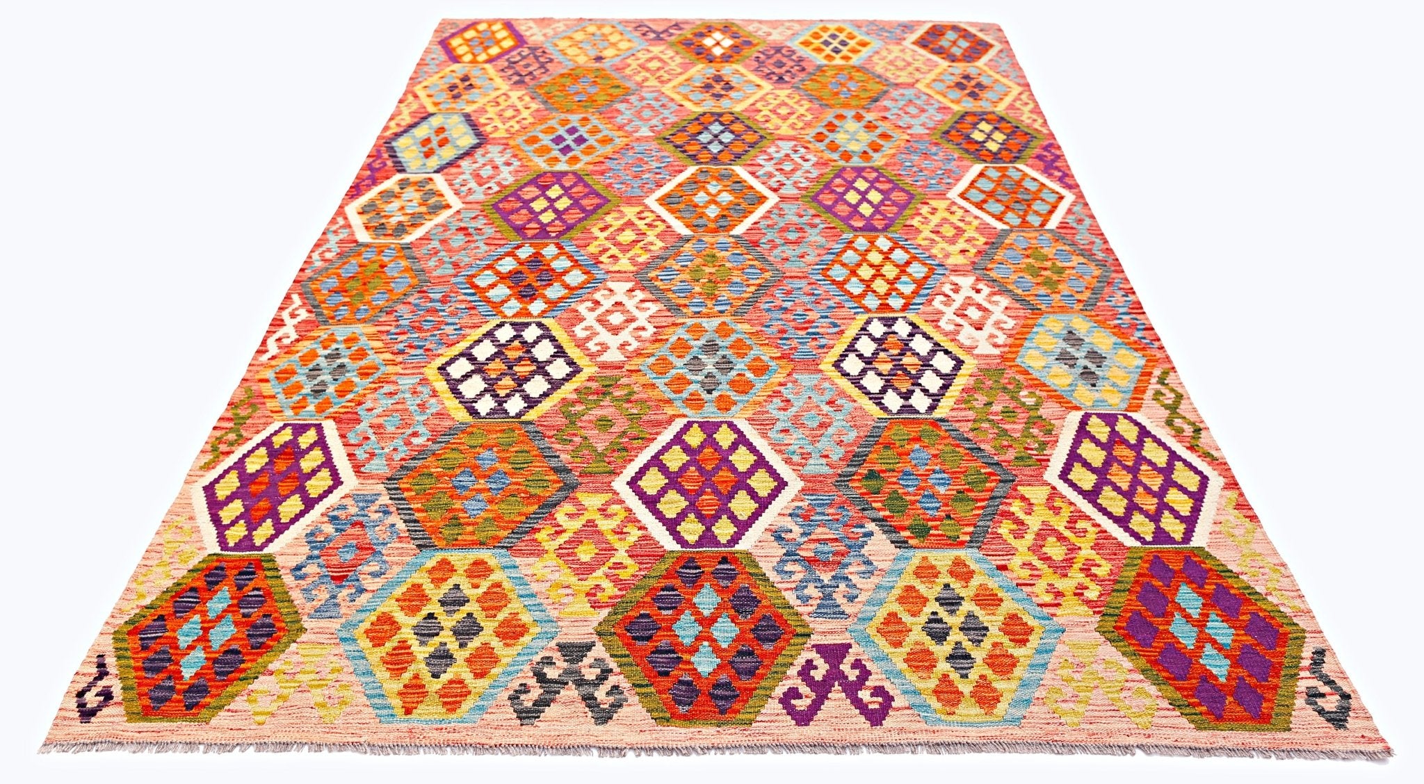 Handmade Afghan Maimana Kilim | 298 x 205 cm | 9'9" x 6'9" - Najaf Rugs & Textile