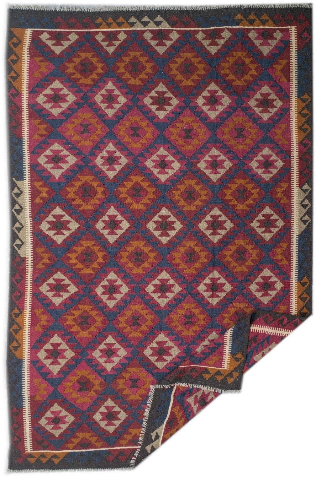Handmade Afghan Maimana Kilim | 302 x 198 cm | 9'9" x 6'4" - Najaf Rugs & Textile