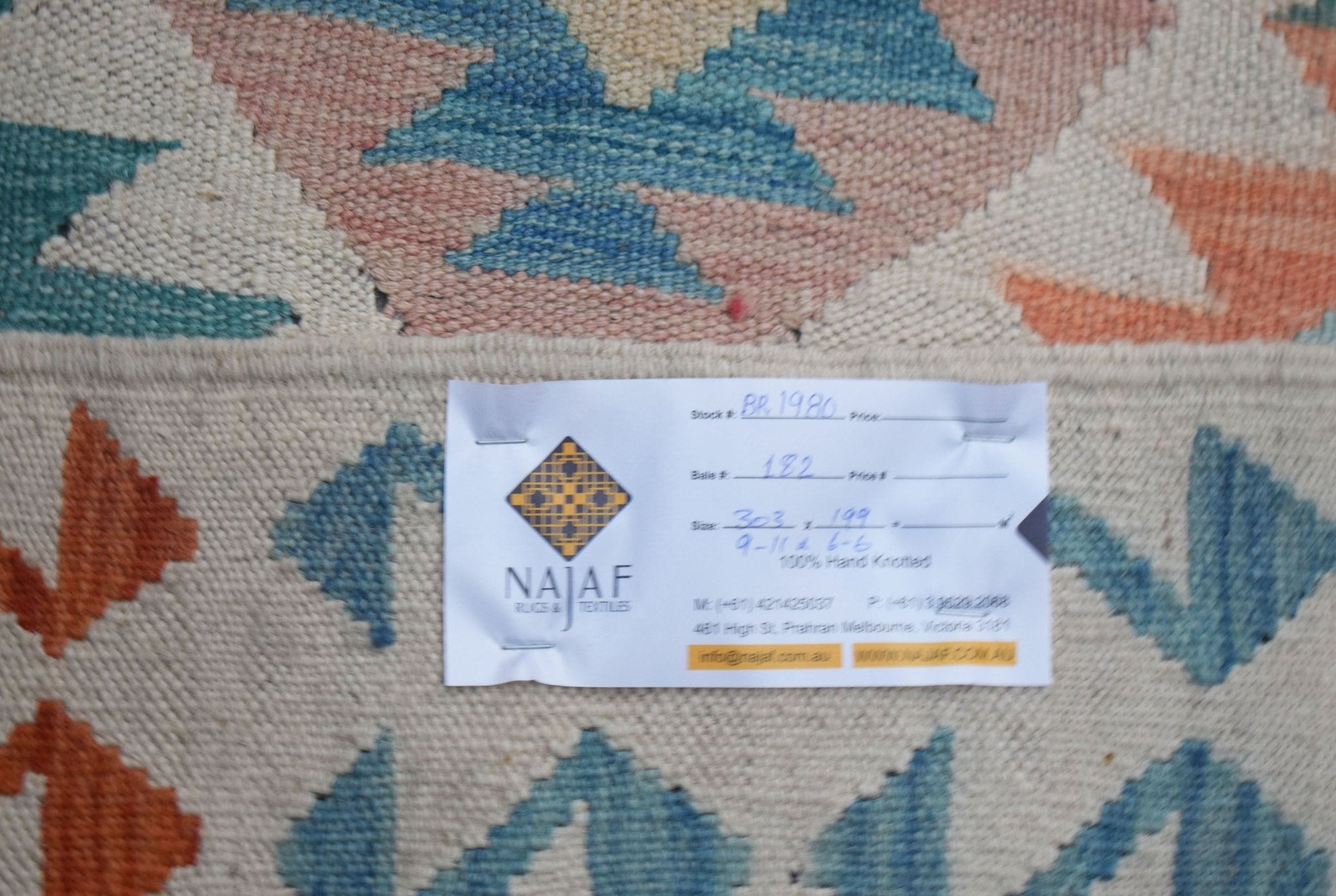 Handmade Afghan Maimana Kilim | 303 x 199 cm | 9'11" x 6'6" - Najaf Rugs & Textile