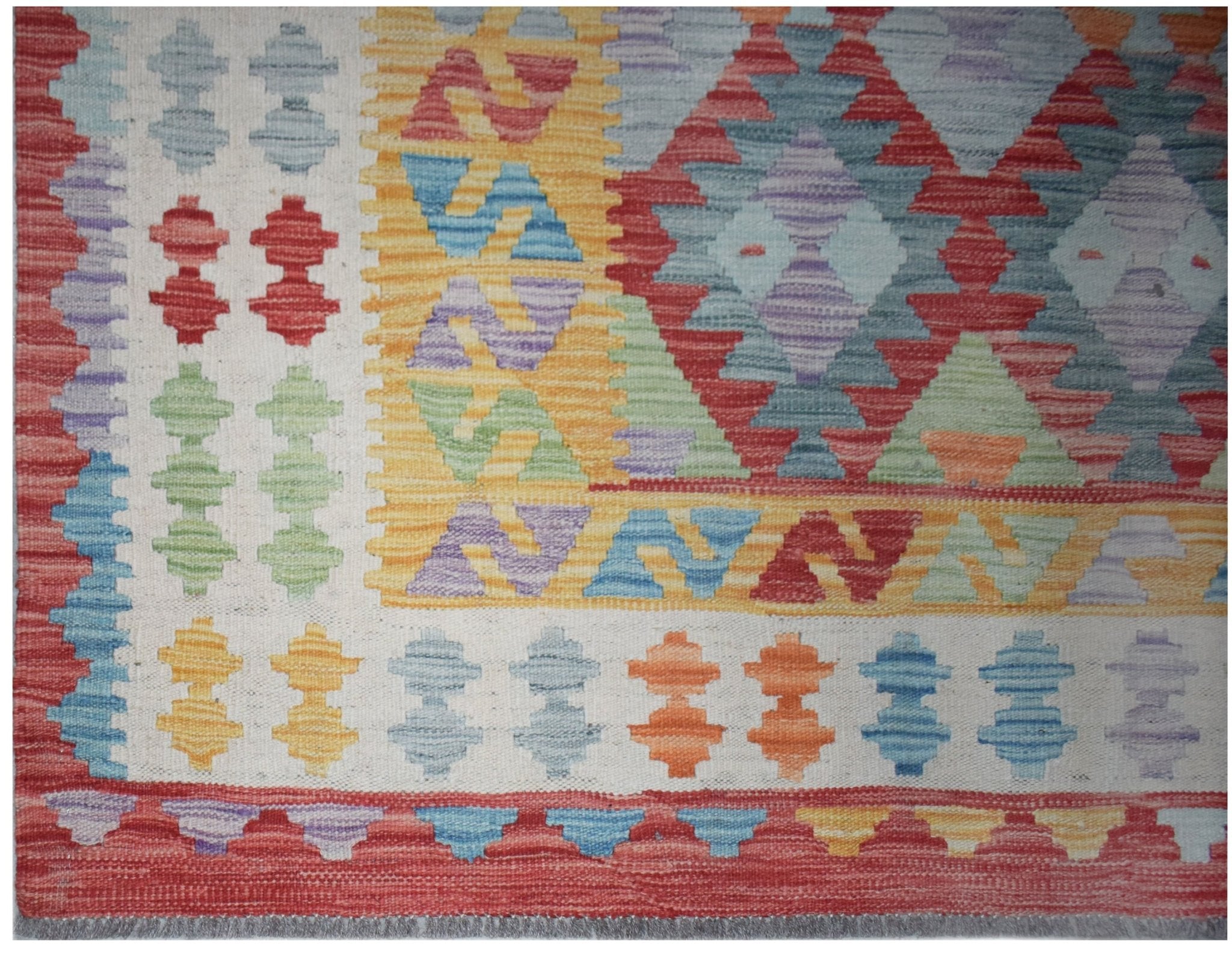 Handmade Afghan Maimana Kilim | 306 x 200 cm | 10'1" x 6'7" - Najaf Rugs & Textile