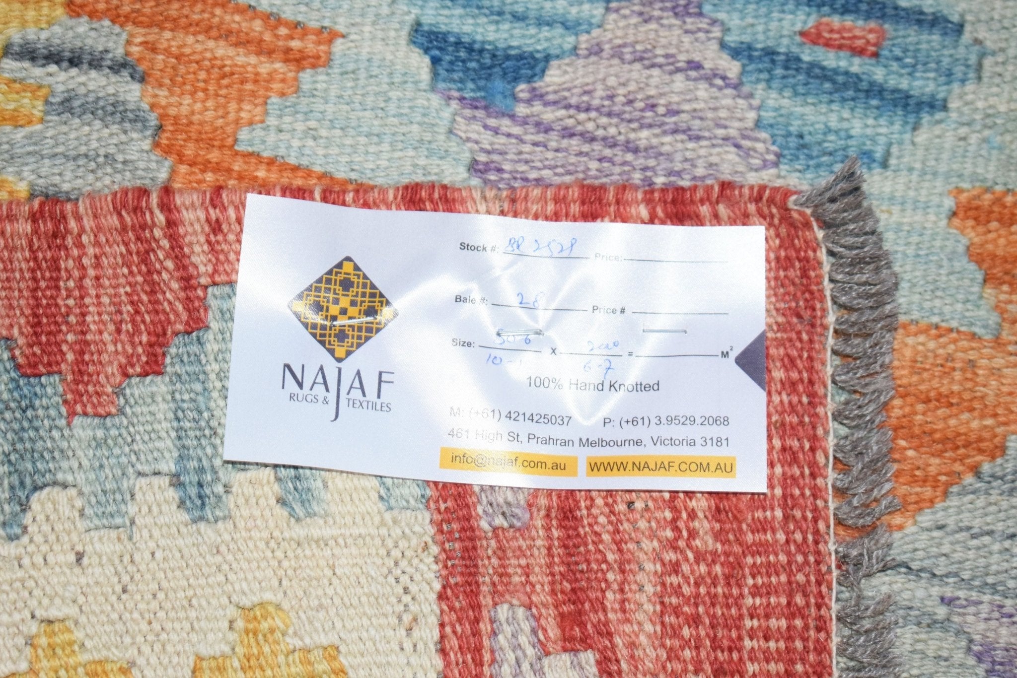 Handmade Afghan Maimana Kilim | 306 x 200 cm | 10'1" x 6'7" - Najaf Rugs & Textile