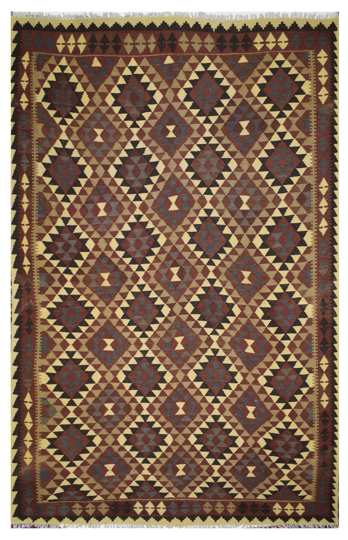Handmade Afghan Maimana Kilim | 307 x 220 cm | 10' x 7'2" - Najaf Rugs & Textile