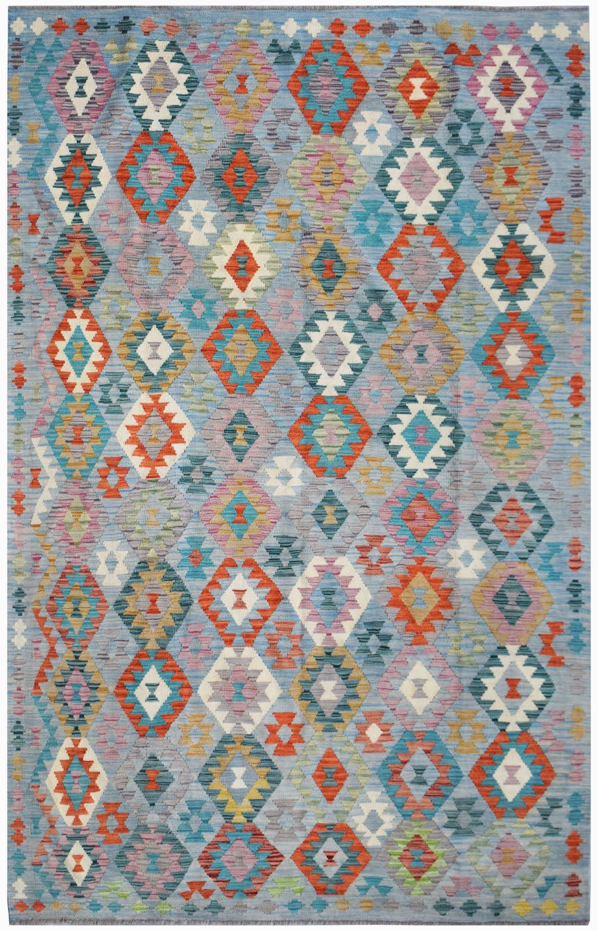 Handmade Afghan Maimana Kilim | 309 x 201 cm | 10'2" x 6'7" - Najaf Rugs & Textile