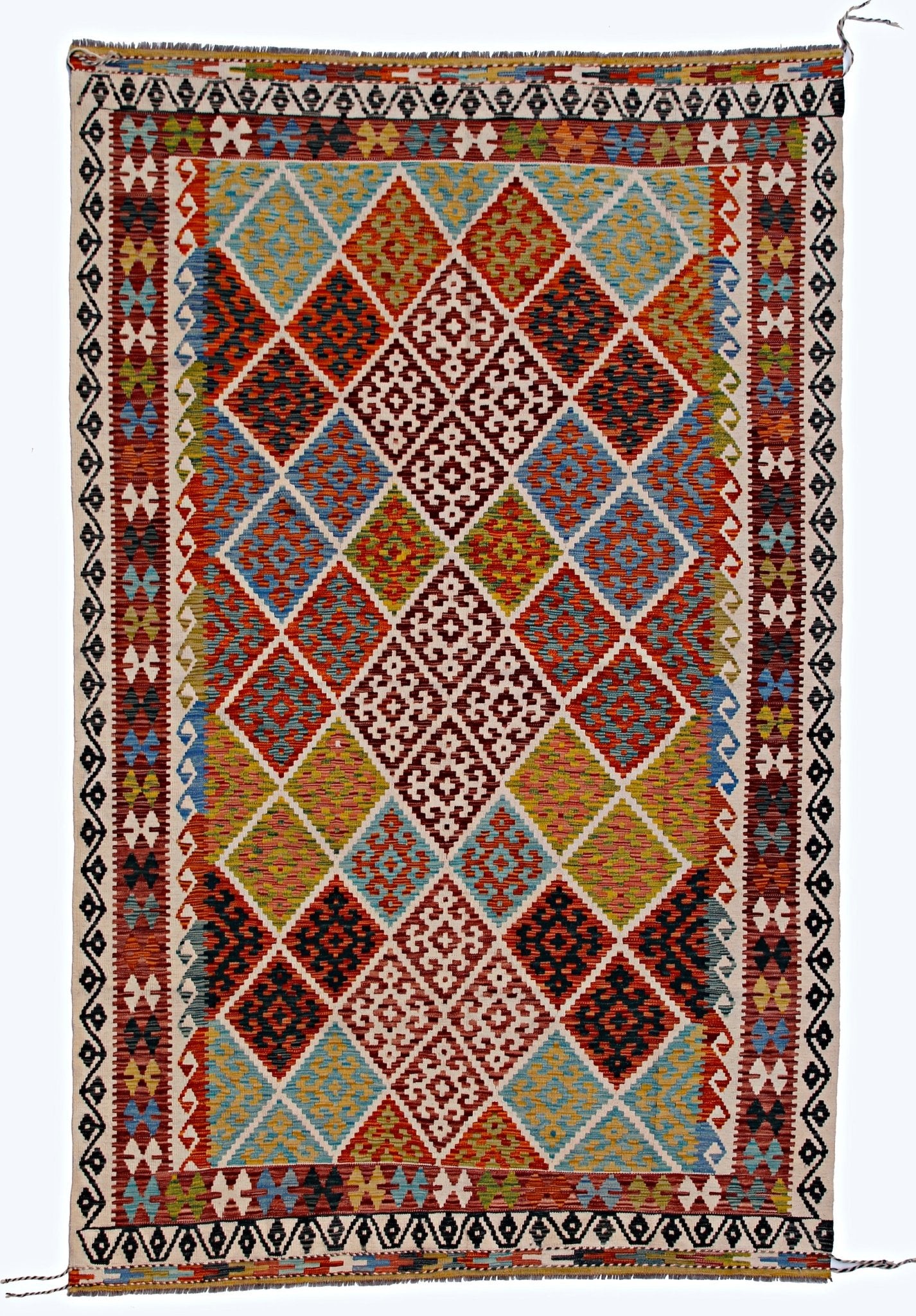 Handmade Afghan Maimana Kilim | 314 x 205 cm | 10'4" x 6'9" - Najaf Rugs & Textile
