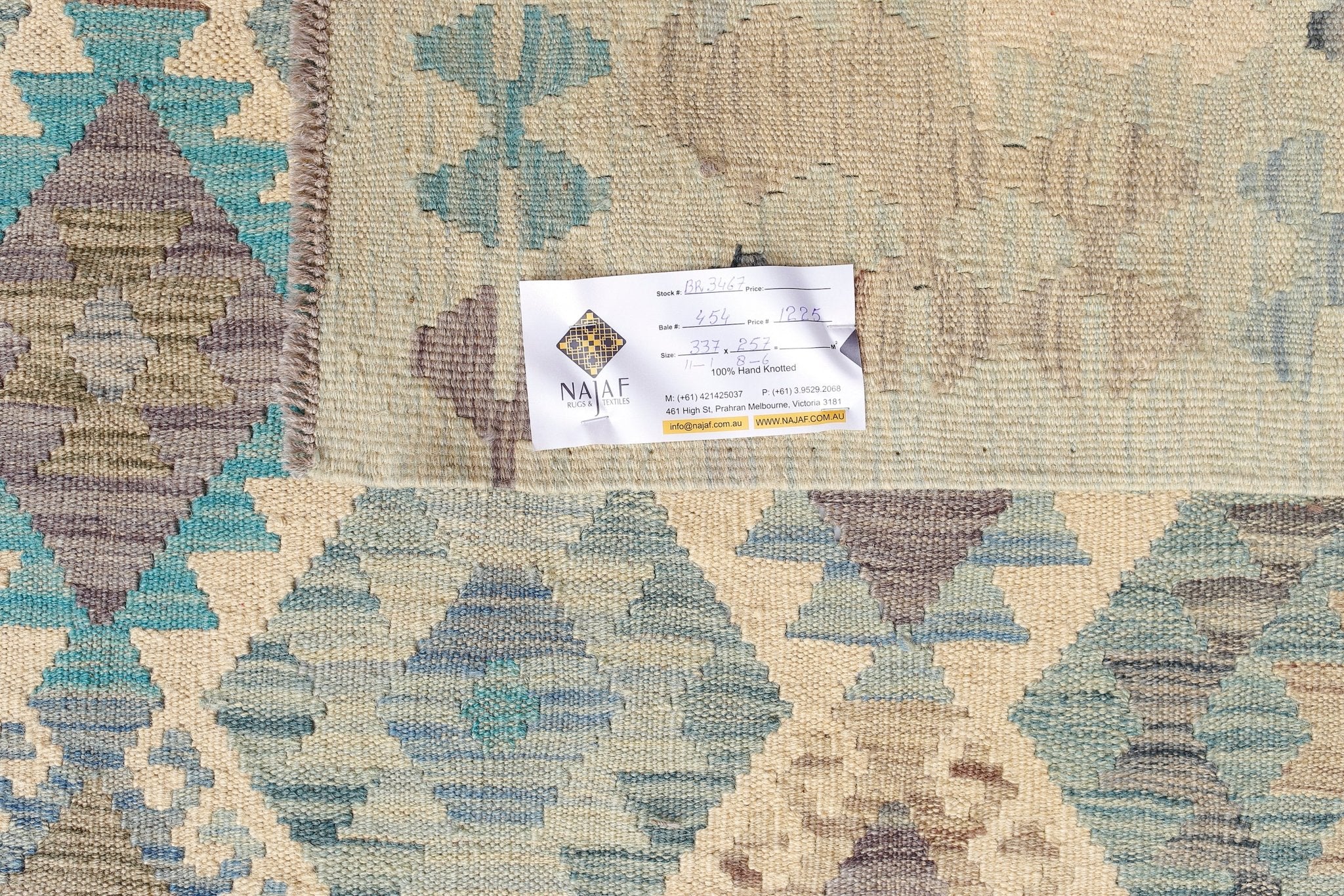 Handmade Afghan Maimana Kilim | 337 x 257 cm | 11'1" x 8'6" - Najaf Rugs & Textile