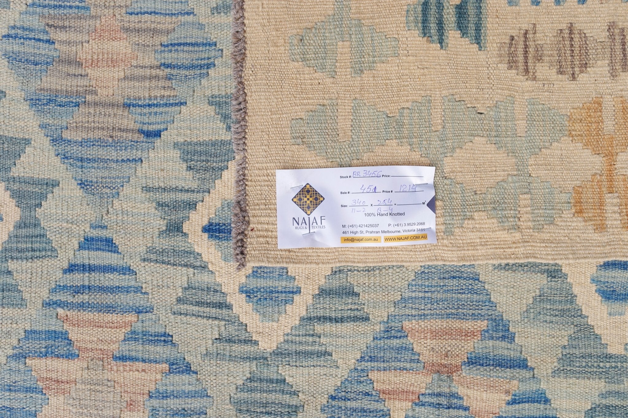 Handmade Afghan Maimana Kilim | 340 x 254 cm | 11'2" x 8'4" - Najaf Rugs & Textile