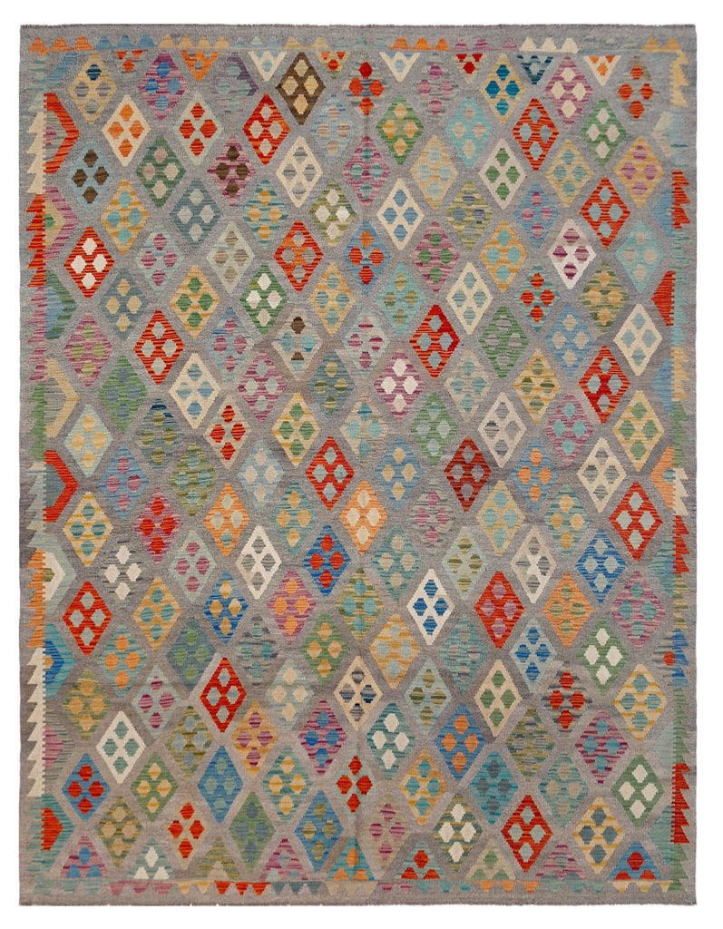 Handmade Afghan Maimana Kilim | 340 x 259 cm | 11'2" x 8'6" - Najaf Rugs & Textile