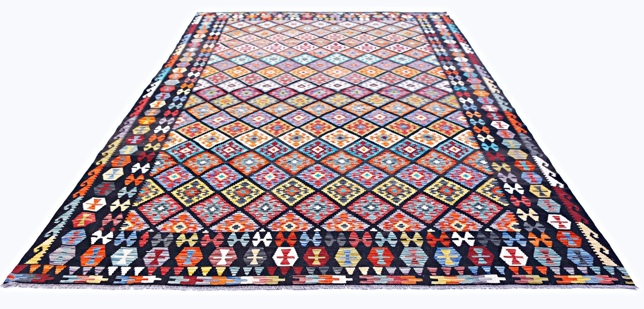 Handmade Afghan Maimana Kilim | 344 x 251 cm | 11'4" x 8'3" - Najaf Rugs & Textile