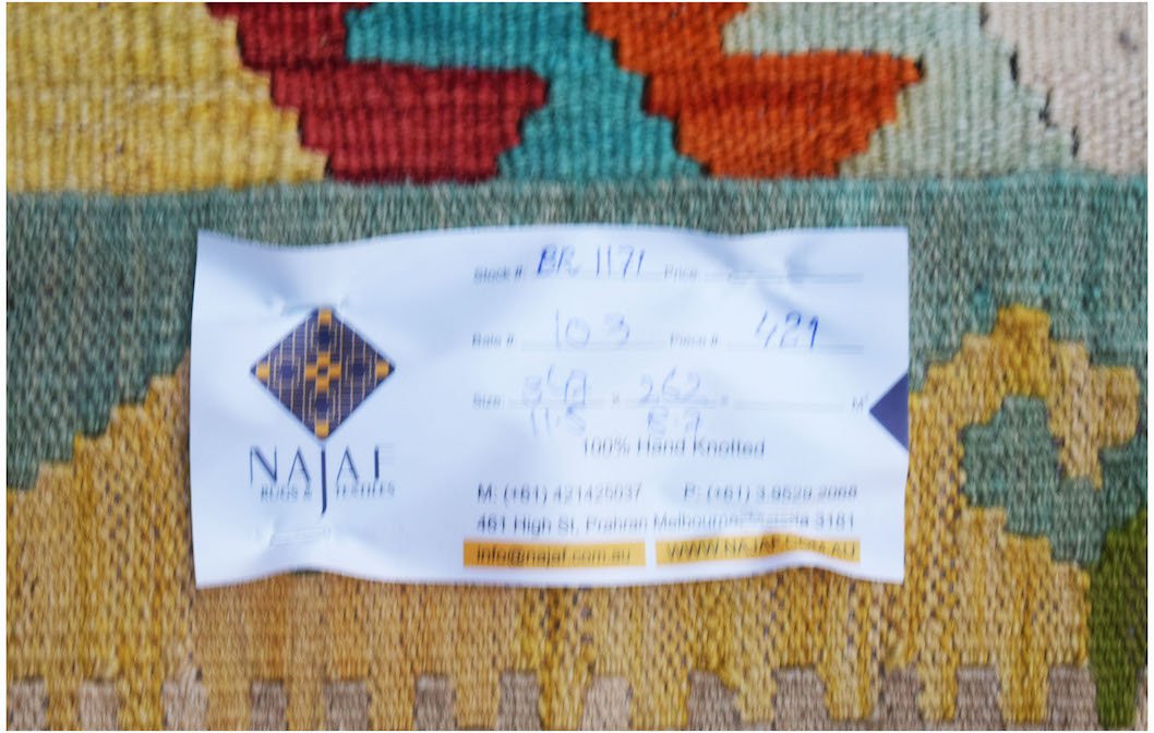 Handmade Afghan Maimana Kilim | 347 x 262 cm | 11'5" x 8'7" - Najaf Rugs & Textile