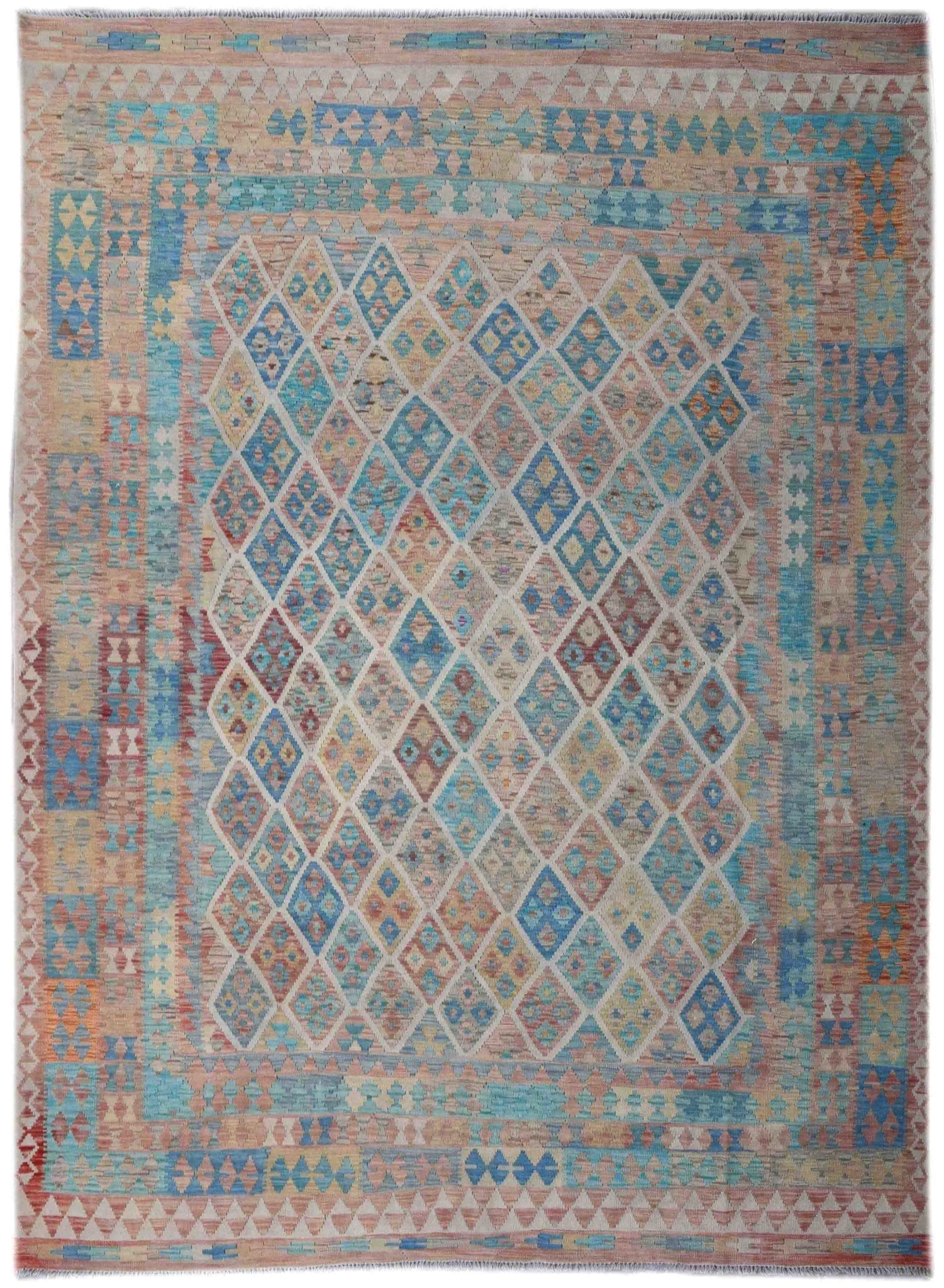 Handmade Afghan Maimana Kilim | 348 x 264 cm | 11'4" x 8'6" - Najaf Rugs & Textile