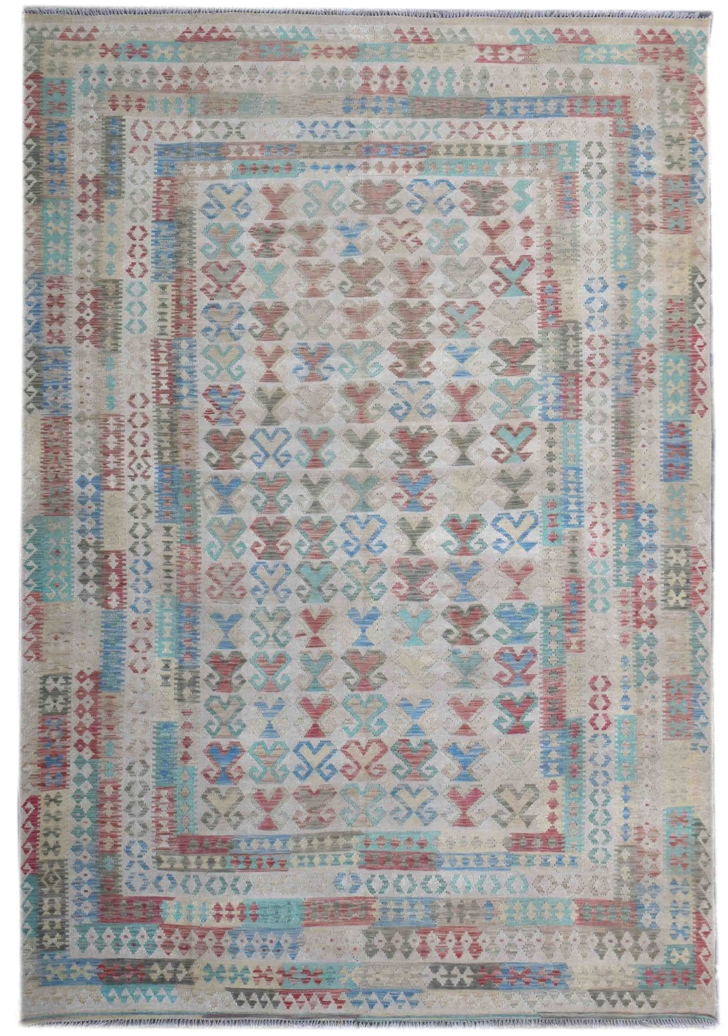 Handmade Afghan Maimana Kilim | 352 x 256 cm | 11'5" x 8'3" - Najaf Rugs & Textile