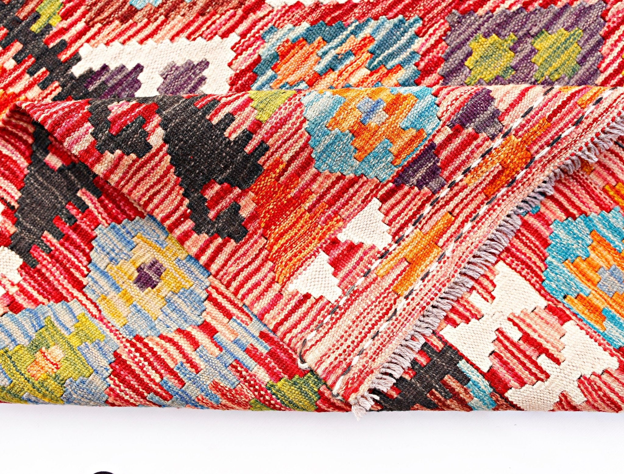 Handmade Afghan Maimana Kilim | 354 x 258 cm | 11'8" x 8'6" - Najaf Rugs & Textile