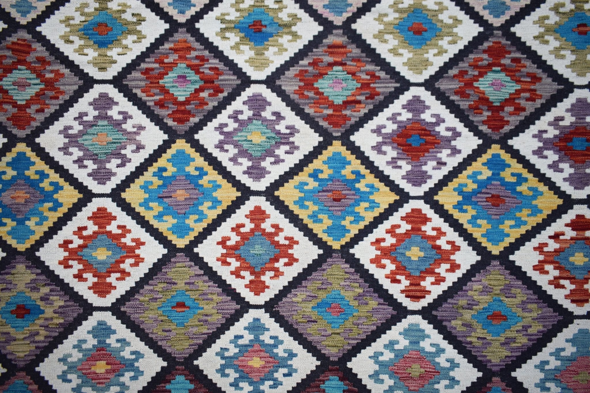Handmade Afghan Maimana Kilim | 363 x 272 cm | 11'11" x 8'11" - Najaf Rugs & Textile