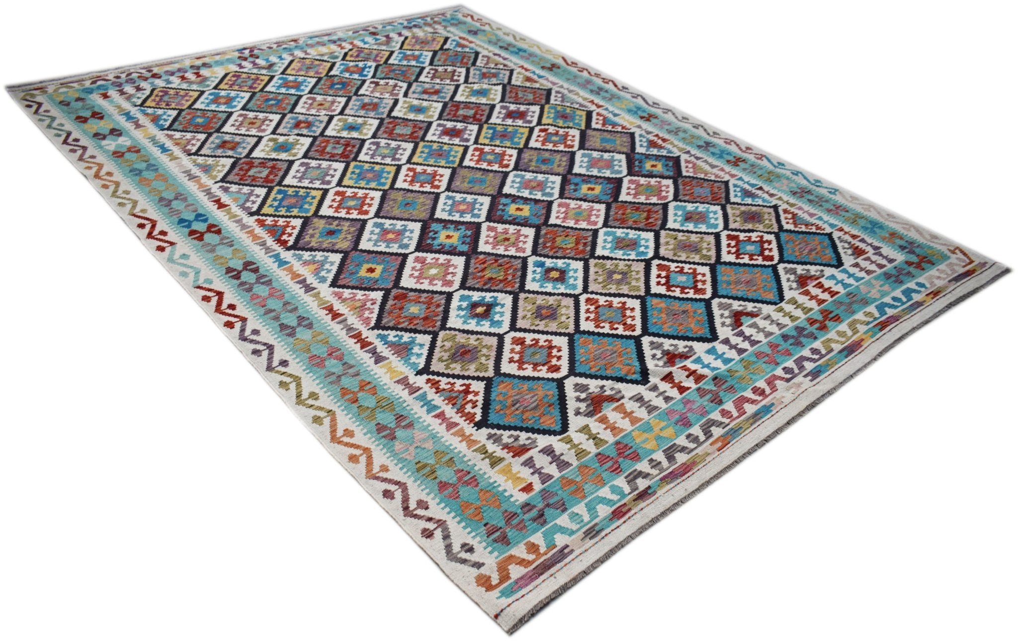 Handmade Afghan Maimana Kilim | 363 x 272 cm | 11'11" x 8'11" - Najaf Rugs & Textile