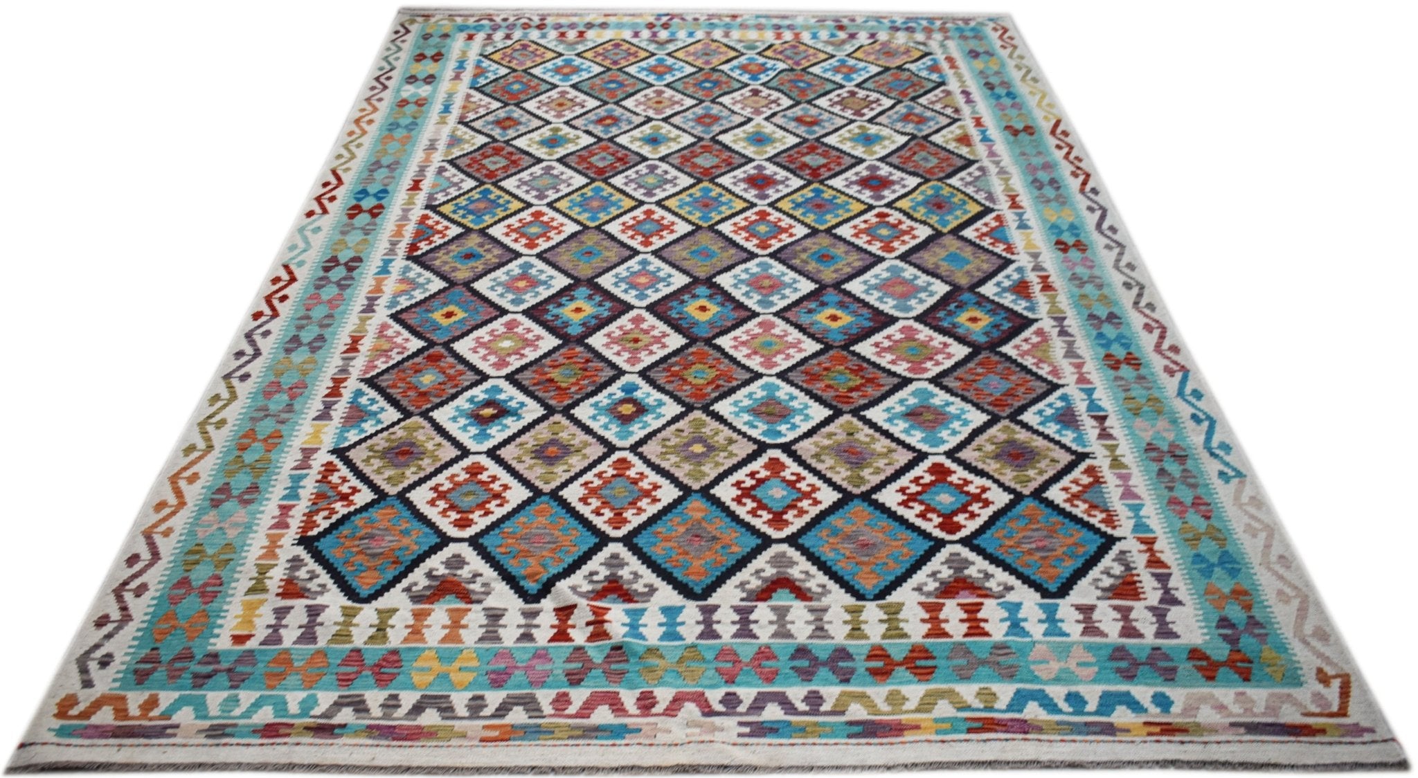 Handmade Afghan Maimana Kilim | 363 x 272 cm | 11'11" x 8'11" - Najaf Rugs & Textile