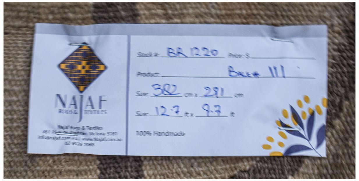 Handmade Afghan Maimana Kilim | 382 x 291 cm | 12'7" x 9' - Najaf Rugs & Textile