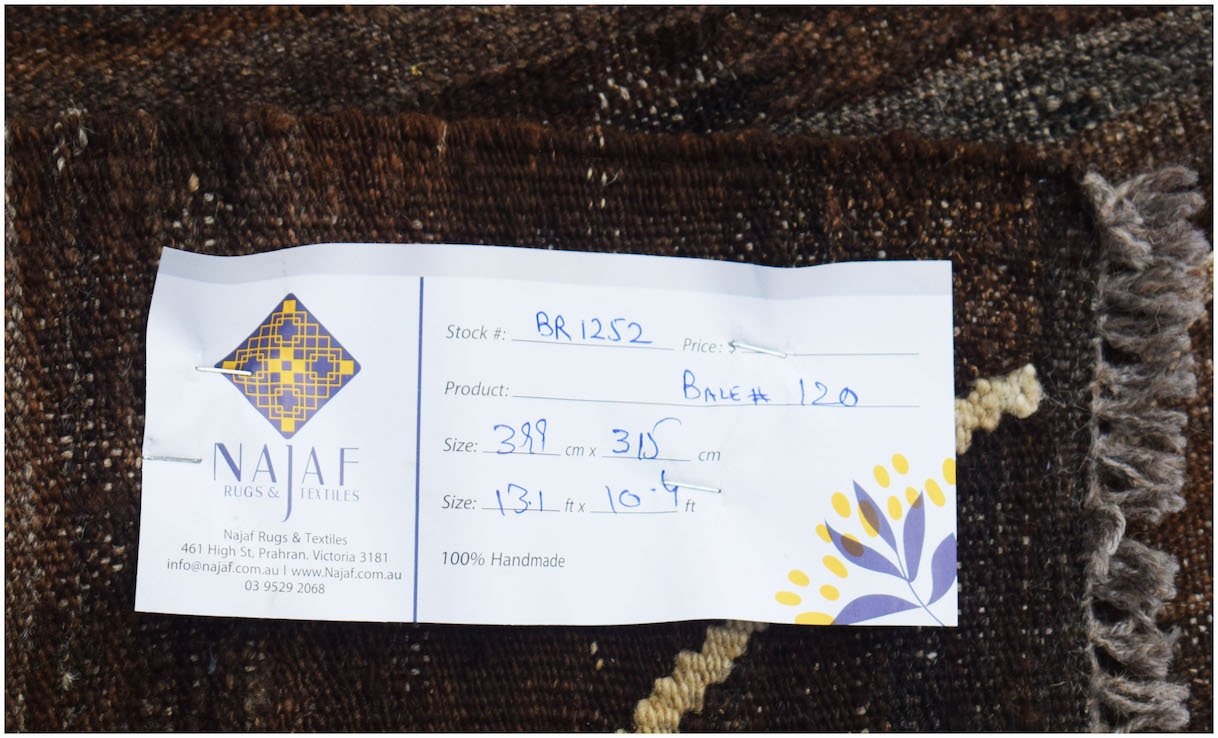 Handmade Afghan Maimana Kilim | 399 x 315 cm | 13'1" x 10'4" - Najaf Rugs & Textile