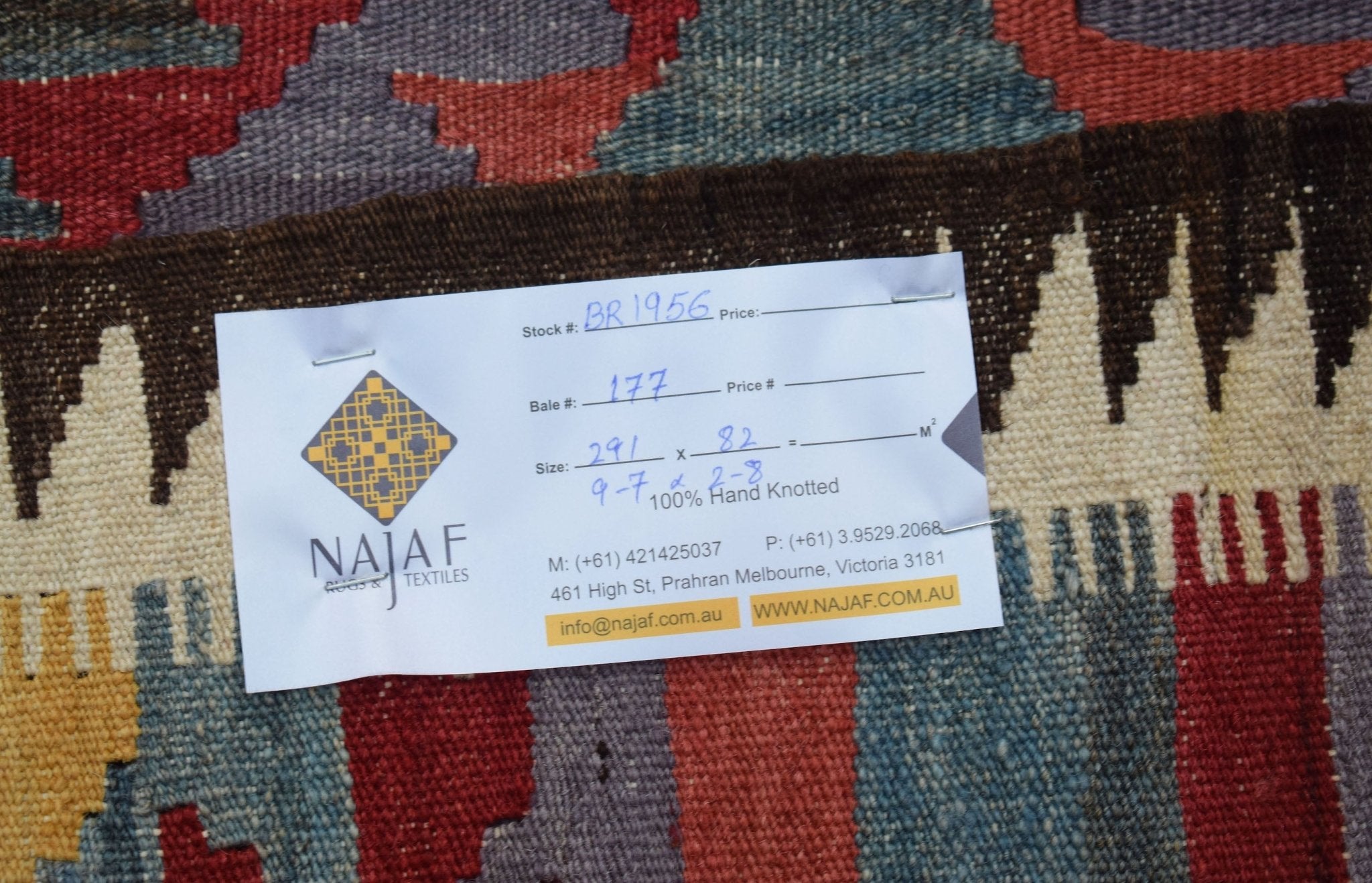 Handmade Afghan Maimana Kilim Hallway Runner | 291 x 82 cm | 9'7" x 2'8" - Najaf Rugs & Textile