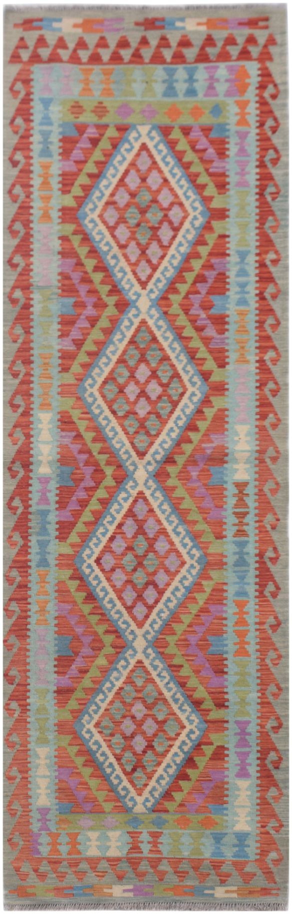 Handmade Afghan Maimana Kilim Hallway Runner | 308 x 81 cm - Najaf Rugs & Textile