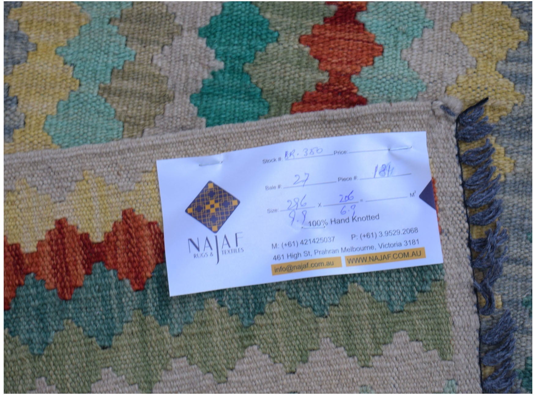 Handmade Afghan Maimana Killim | 296 x 206 cm | 9'9" x 6'9" - Najaf Rugs & Textile