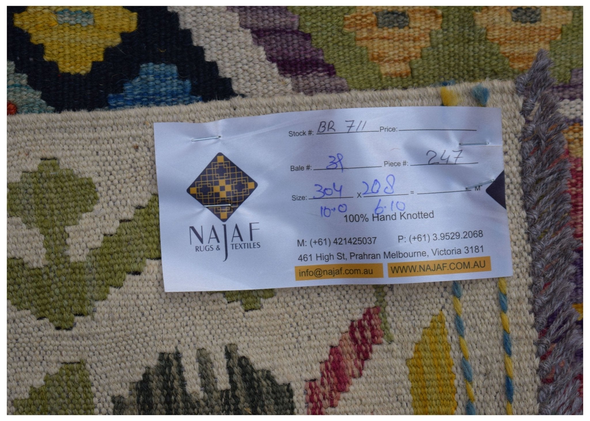 Handmade Afghan Maimana Killim | 304 x 208 cm | 10' x 6'10" - Najaf Rugs & Textile