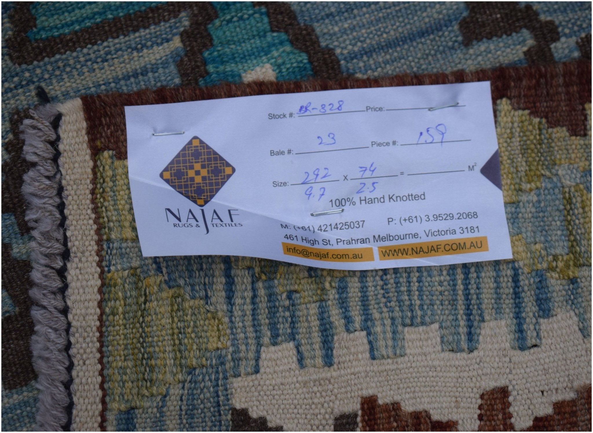 Handmade Afghan Maimana Killim Hallway Runner | 292 x 74 cm | 9'7" x 2'5" - Najaf Rugs & Textile