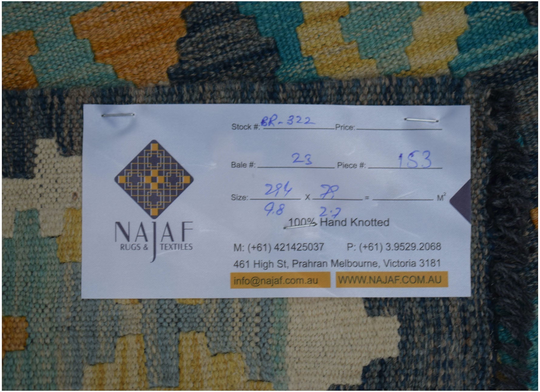 Handmade Afghan Maimana Killim Hallway Runner | 294 x 79 cm | 9'8" x 2'7" - Najaf Rugs & Textile