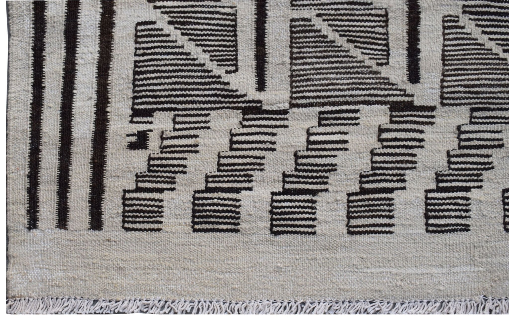 Handmade Afghan Natural Maiamana Kilim | 291 x 206 cm | 9'7" x 6'7" - Najaf Rugs & Textile