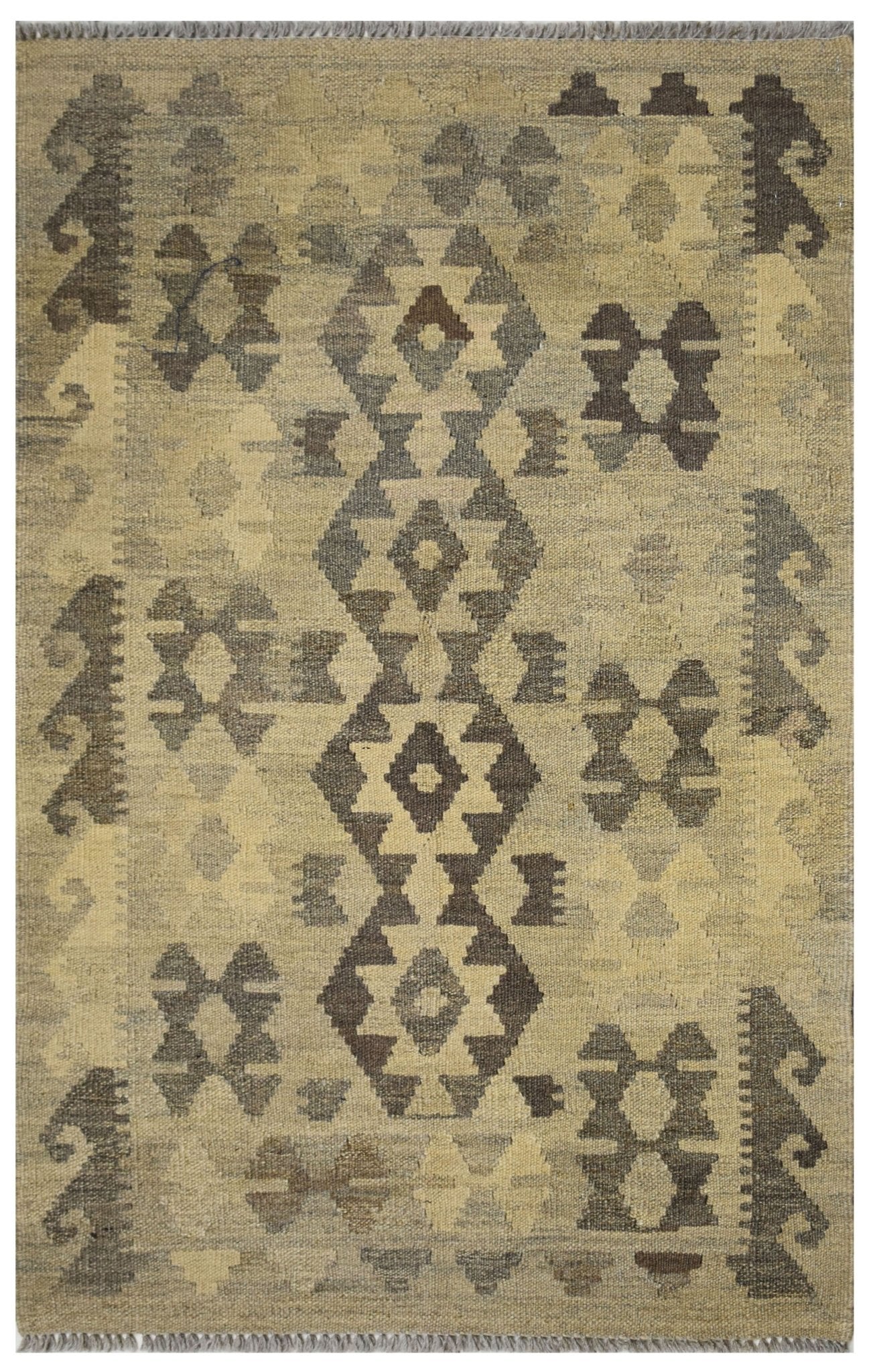Handmade Afghan Natural Undyed Maiamana Kilim | 122 x 81 cm | 4' x 2'6" - Najaf Rugs & Textile