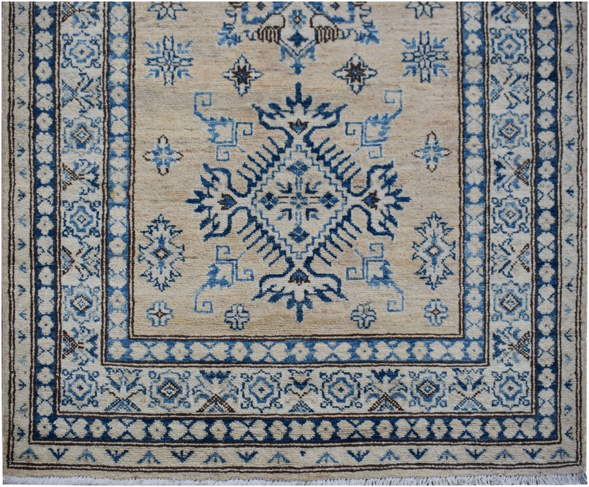 Handmade Afghan Super Kazakh Hallway Runner | 609 x 100 cm | 20' x 3'3" - Najaf Rugs & Textile