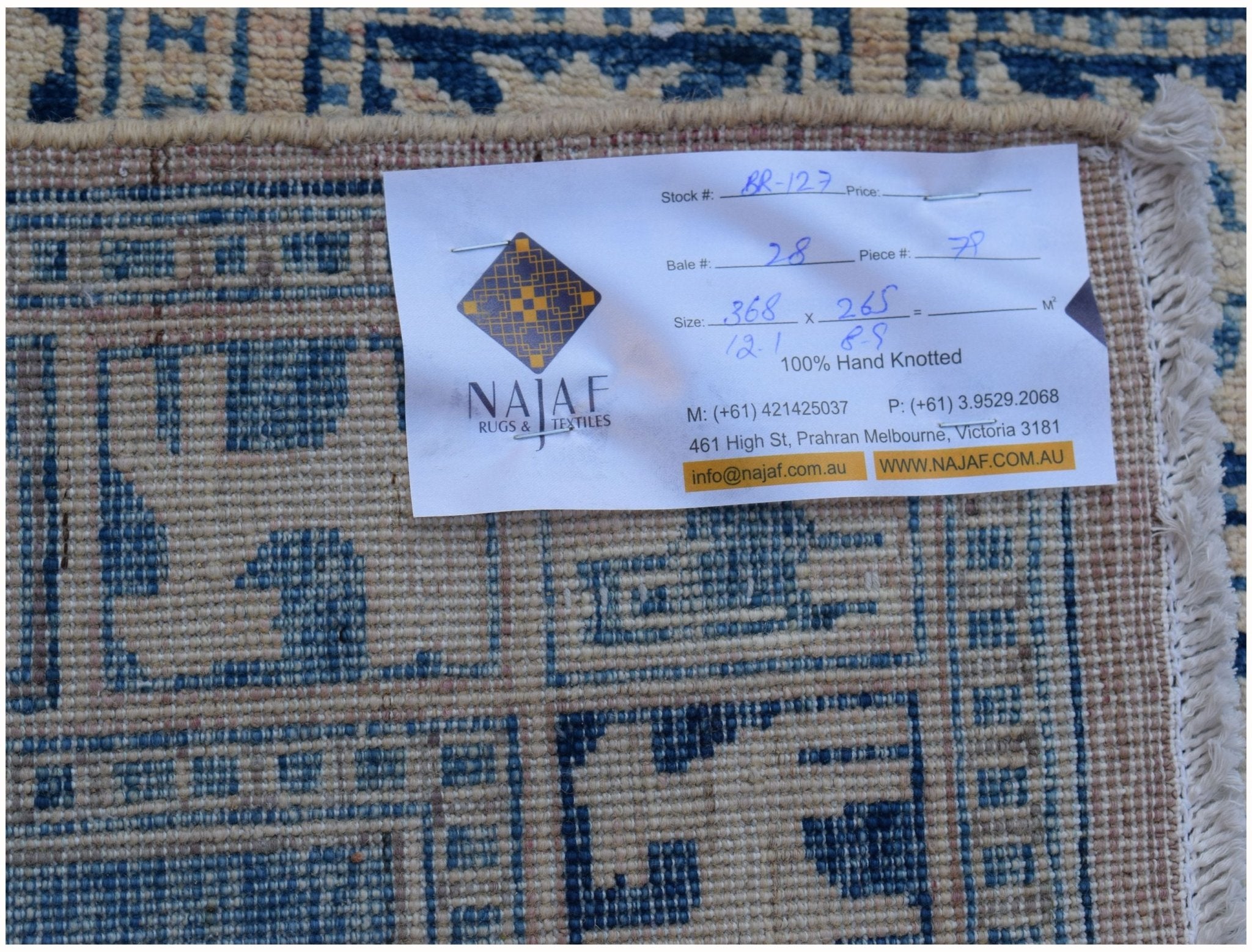 Handmade Afghan Super Kazakh Pazyryk Rug | 368 x 265 cm | 12'1" x 8'9" - Najaf Rugs & Textile