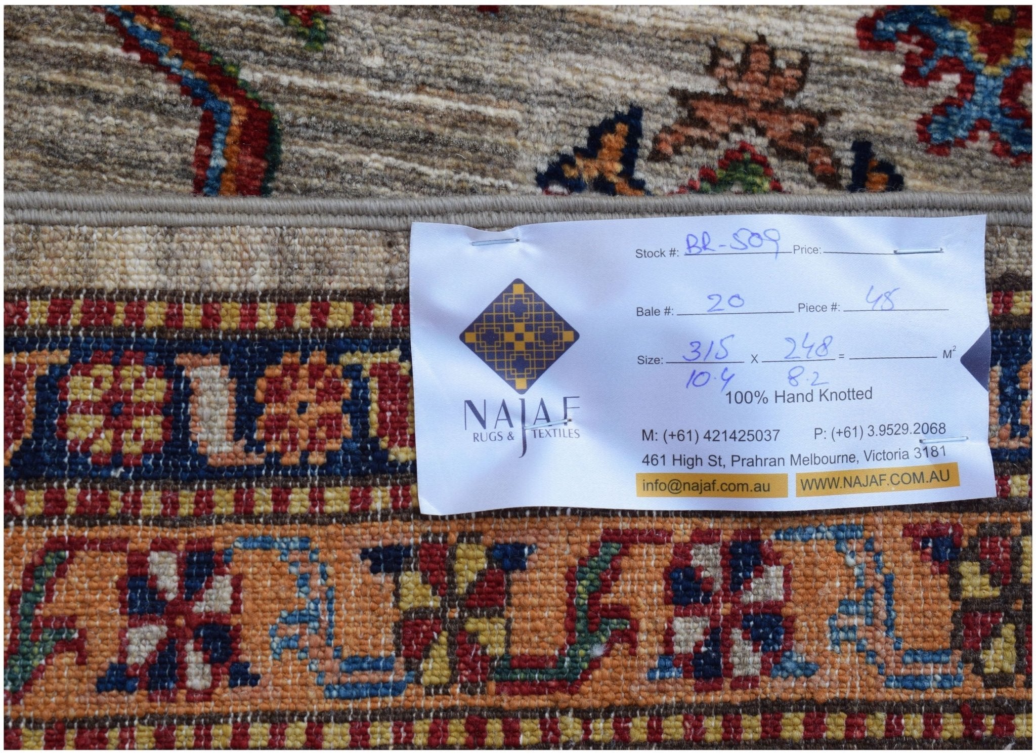 Handmade Afghan Super Kazakh Rug | 315 x 248 cm | 10'4" x 8'2" - Najaf Rugs & Textile