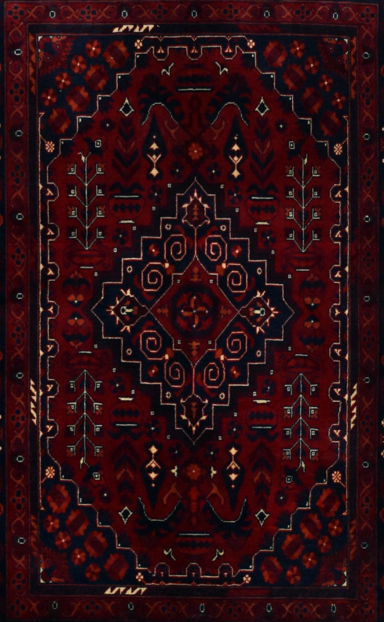 Handmade Afghan Traditional Biljik Rug | 140 x 96 cm | 4'5" x 3'1" - Najaf Rugs & Textile