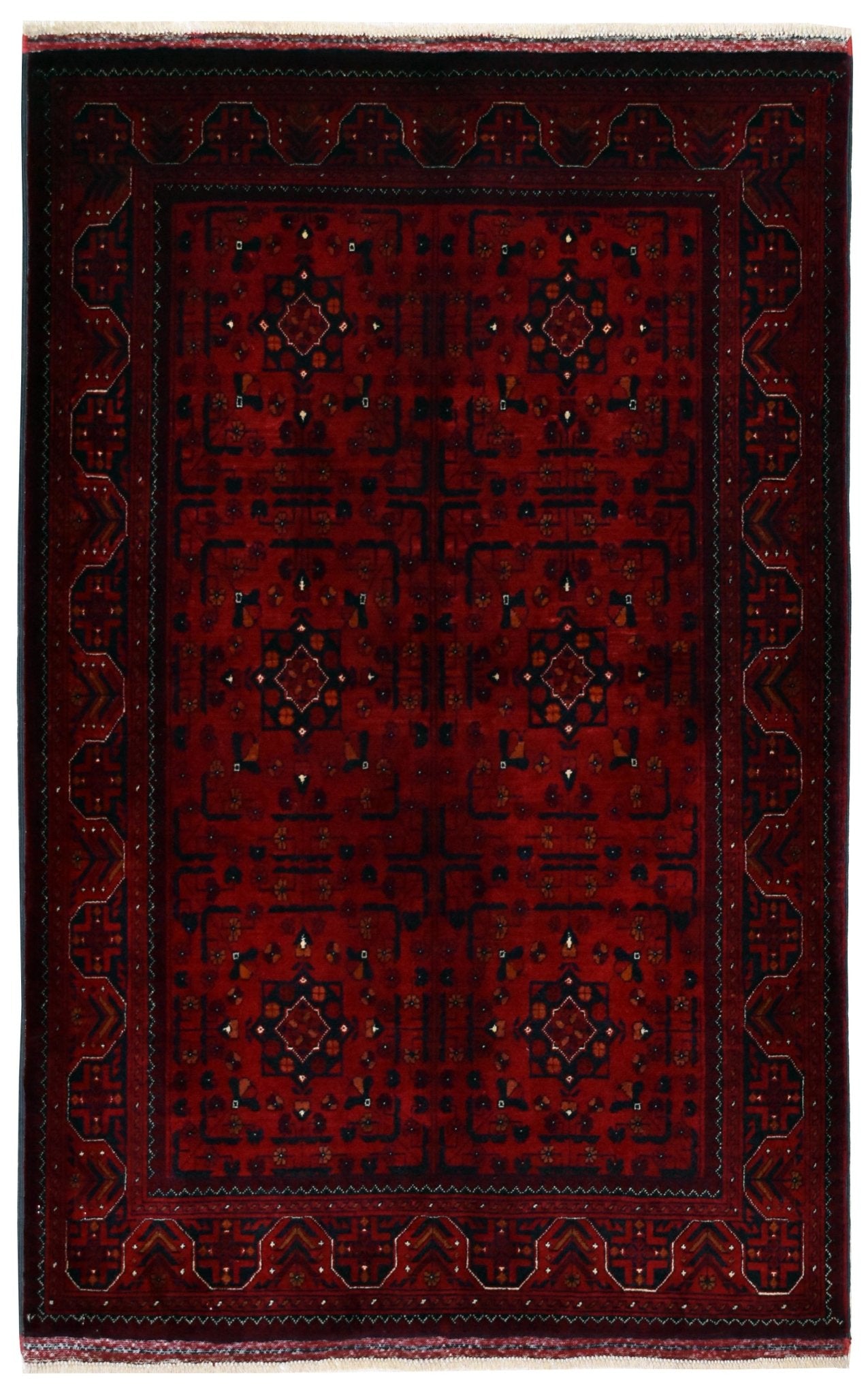 Handmade Afghan Traditional Biljik Rug | 148 x 97 cm | 4'8" x 3'1" - Najaf Rugs & Textile