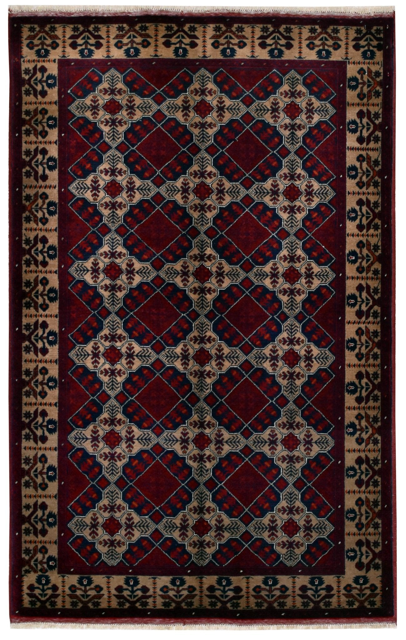 Handmade Afghan Traditional Biljik Rug | 157 x 100 cm | 5'1" x 3'2" - Najaf Rugs & Textile