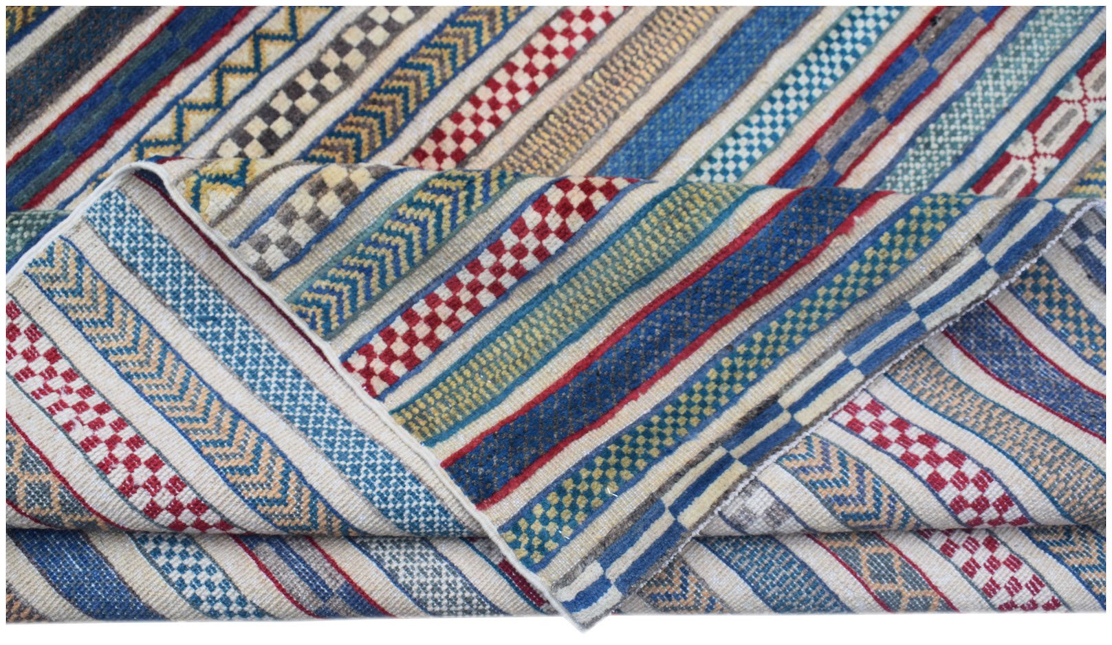 Handmade Afghan Tribal Barjasta Rug | 289 x 201 cm | 9'6" x 6'7" - Najaf Rugs & Textile