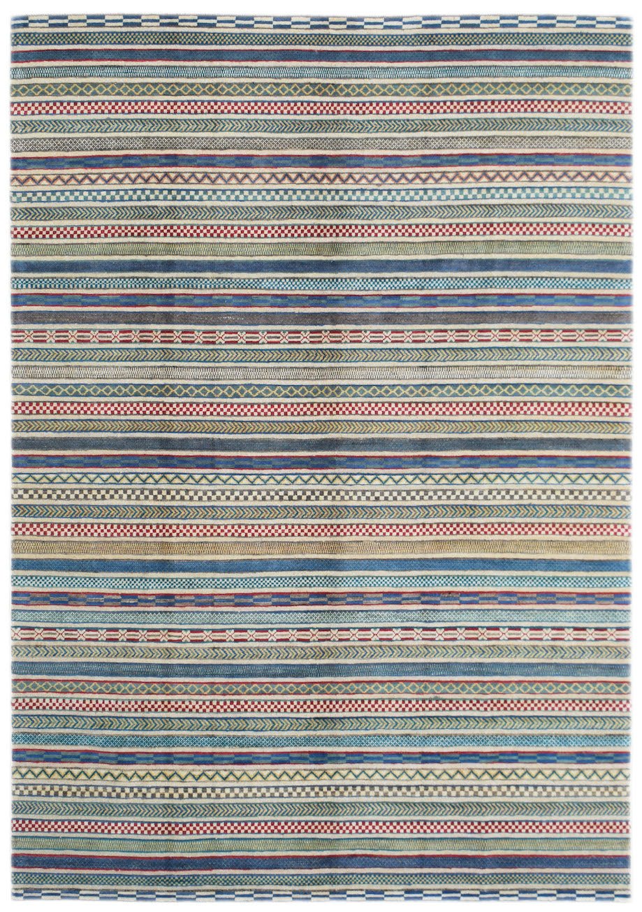 Handmade Afghan Tribal Barjasta Rug | 289 x 201 cm | 9'6" x 6'7" - Najaf Rugs & Textile