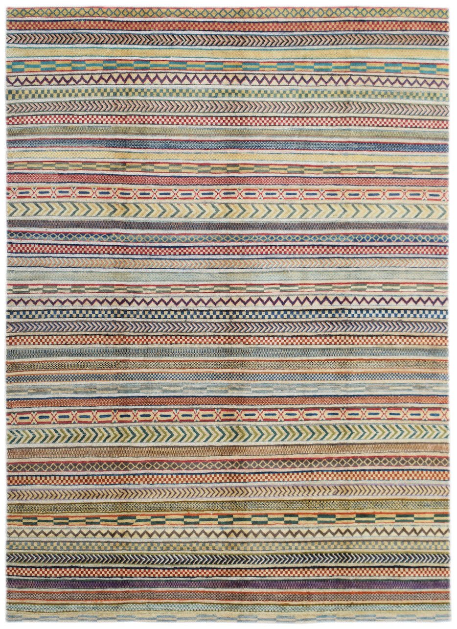 Handmade Afghan Tribal Barjasta Rug | 290 x 212 cm | 9'7" x 6'11" - Najaf Rugs & Textile