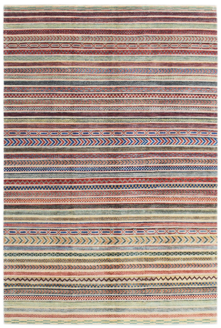 Handmade Afghan Tribal Barjasta Rug | 300 x 203 cm | 9'10" x 6'8" - Najaf Rugs & Textile