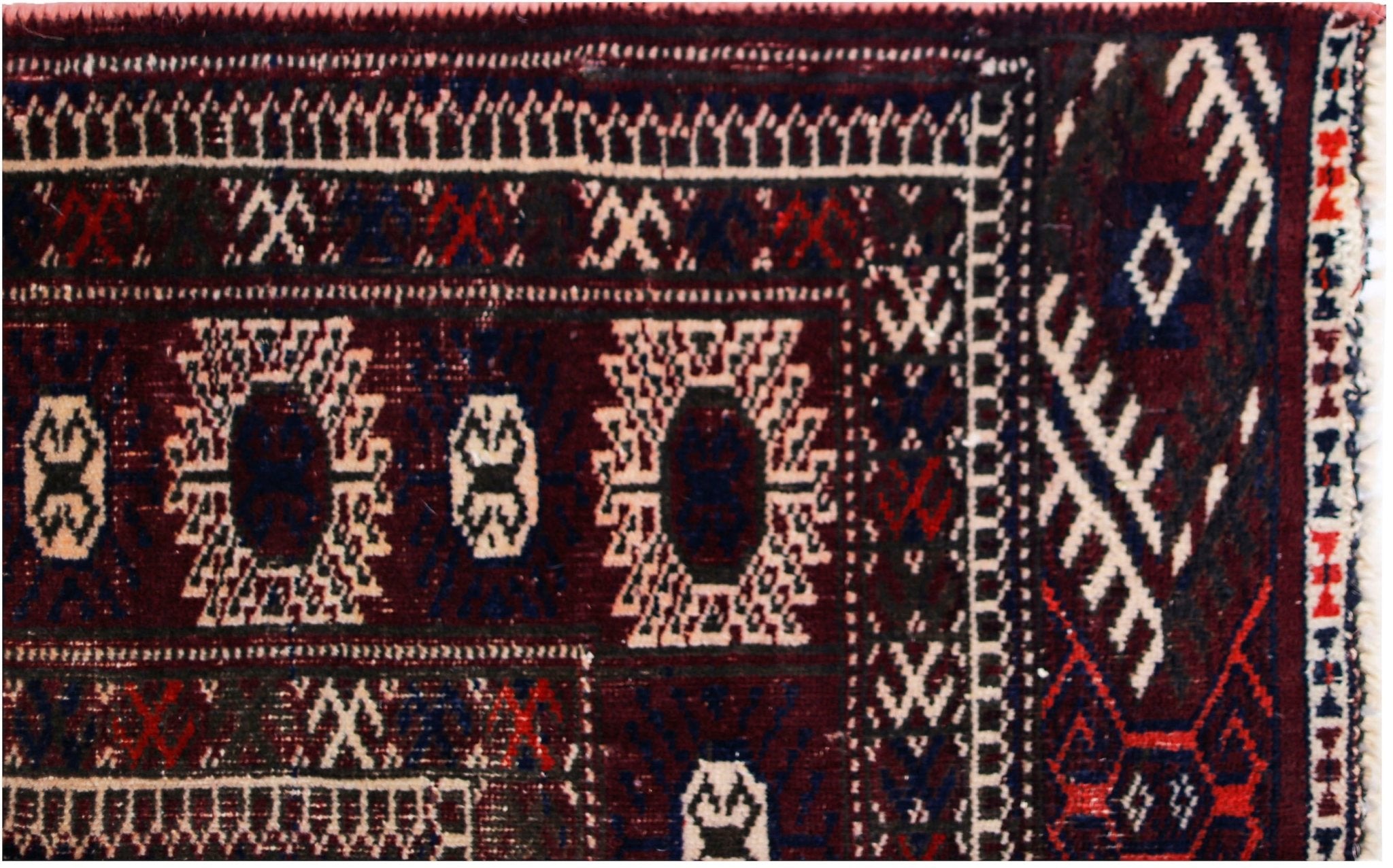 Handmade Afghan Turkmen Bokhara Rug | 202 x 135 cm | 6'8" x 4'5" - Najaf Rugs & Textile