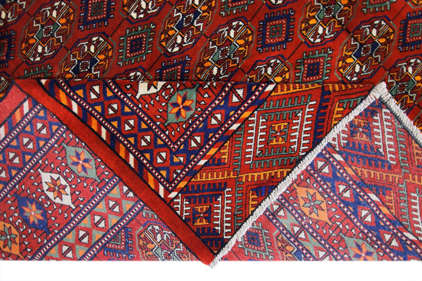 Handmade Afghan Turkmen Tekke Rug | 364 x 266 cm | 11'11" x 8'9" - Najaf Rugs & Textile