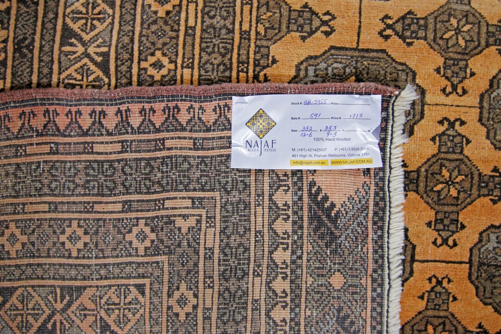 Handmade Afghan Turkmen Tekke Rug | 382 x 283 cm | 12'6" x 9'3" - Najaf Rugs & Textile