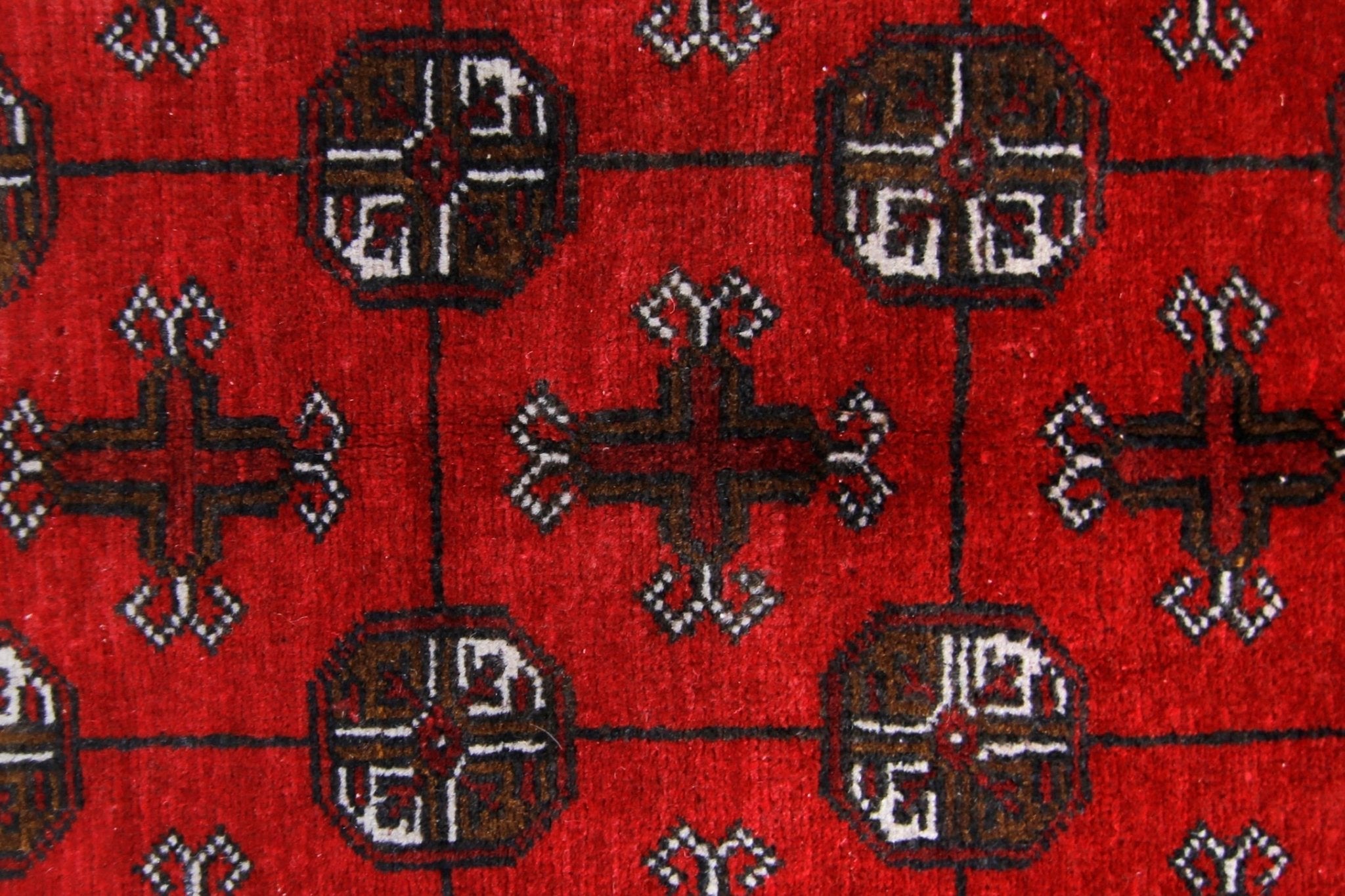 Handmade Afghan Vintage Turkmen Rug | 118 x 81 cm | 3'10" x 2'8" - Najaf Rugs & Textile