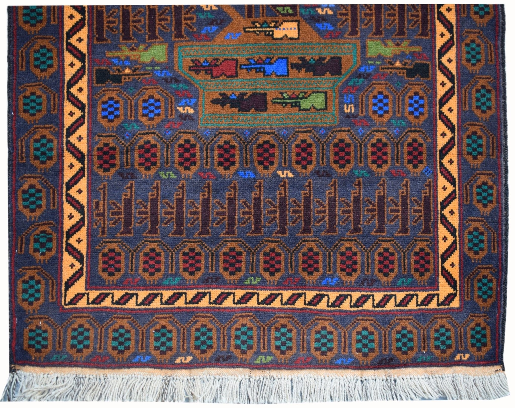Handmade Afghan War Rug | 160 x 92 cm | 5'3" x 3'1" - Najaf Rugs & Textile