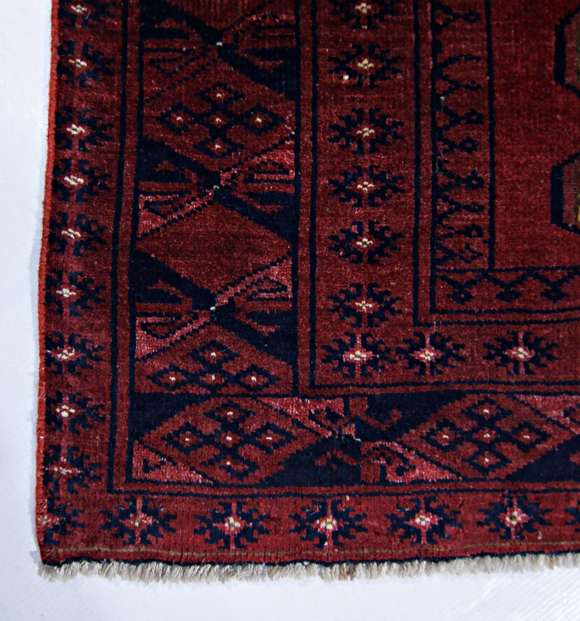 Handmade Antique Afghan Turkmen Rug | 145 x 101 cm | 4'9" x 3'3" - Najaf Rugs & Textile
