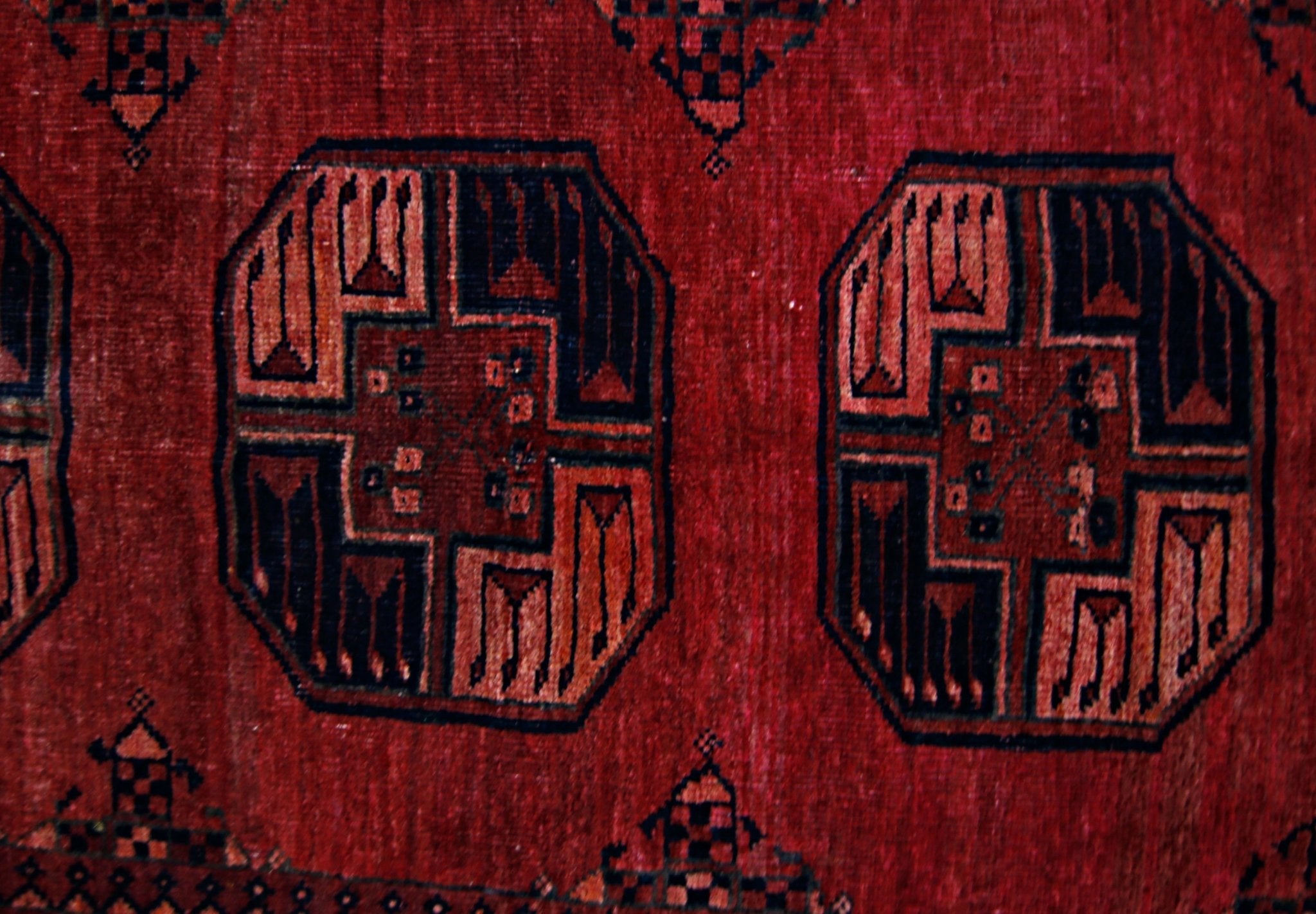 Handmade Antique Afghan Turkmen Rug | 173 x 98 cm | 5'8" x 3'2" - Najaf Rugs & Textile