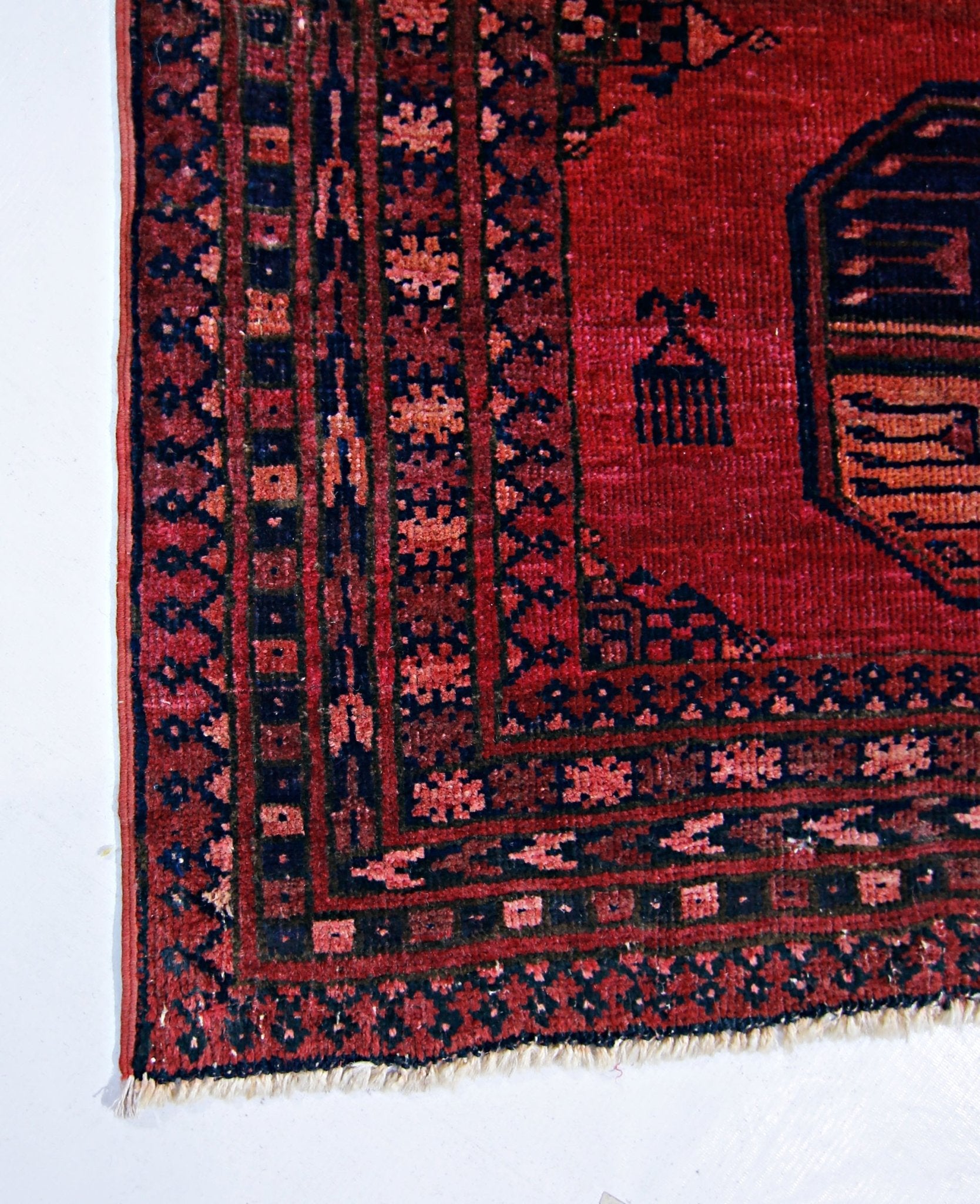 Handmade Antique Afghan Turkmen Rug | 173 x 98 cm | 5'8" x 3'2" - Najaf Rugs & Textile