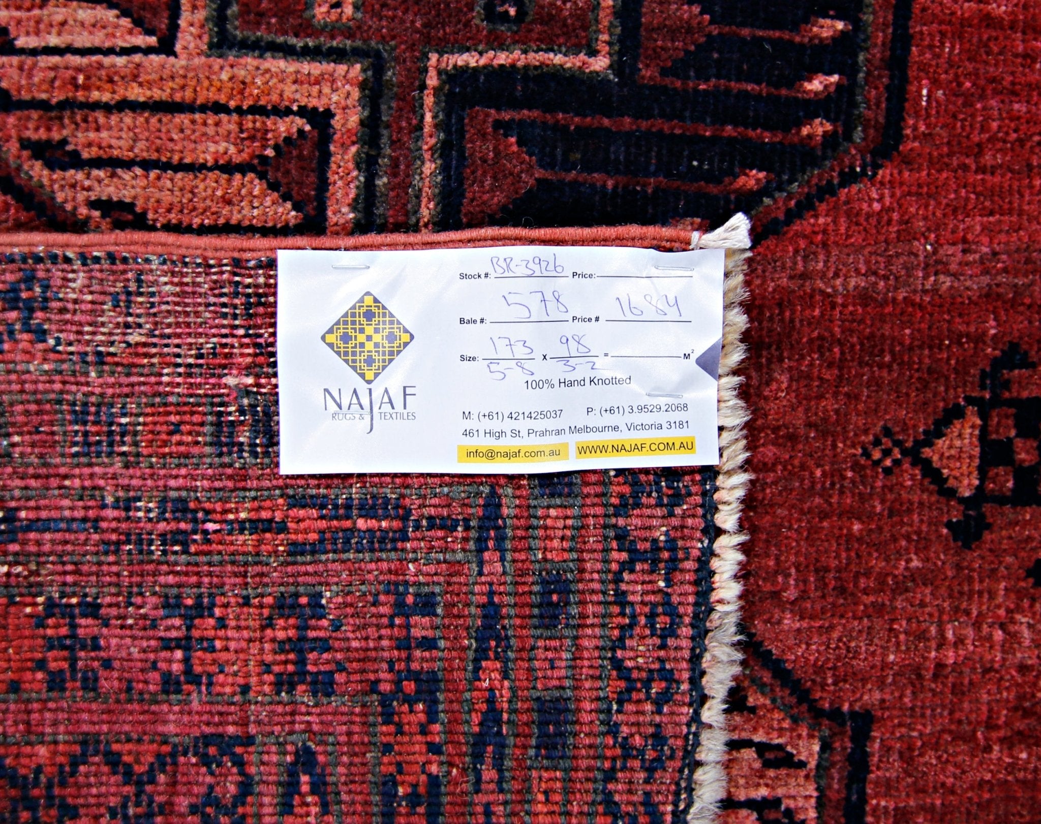 Handmade Antique Afghan Turkmen Rug | 173 x 98 cm | 5'8" x 3'2" - Najaf Rugs & Textile