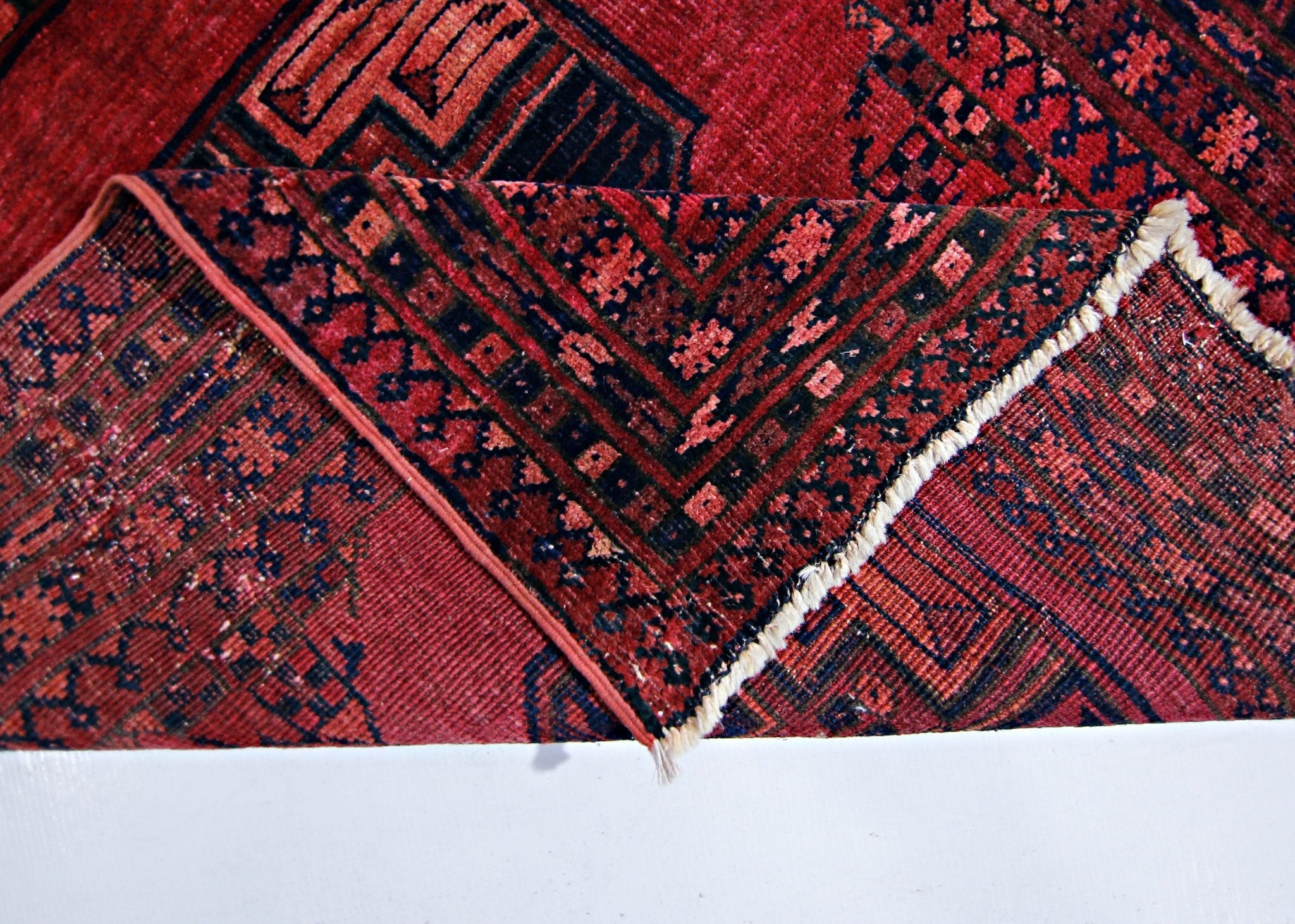 Handmade Antique Afghan Turkmen Rug | 173 x 98 cm | 5'8" x 3'2" - Najaf Rugs & Textile