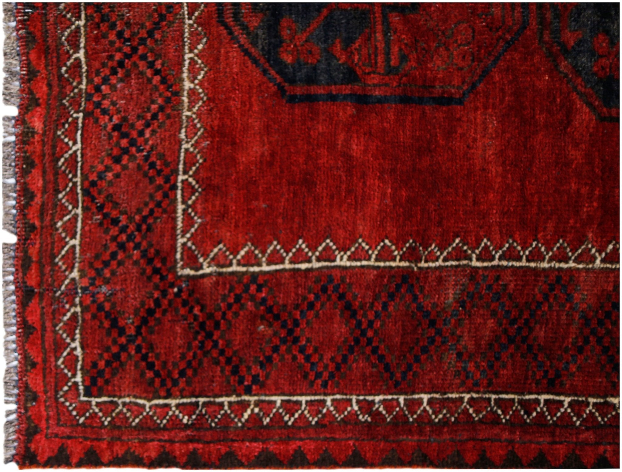 Handmade Antique Afghan Turkmen Rug | 200 x 134 cm | 6'7" x 4'5" - Najaf Rugs & Textile